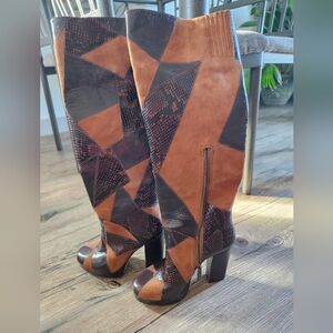 Micheal Kors patchwork boots